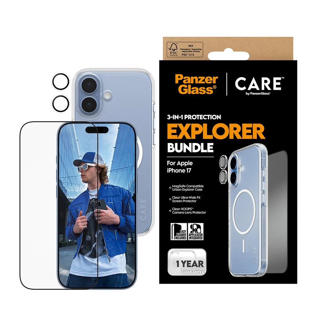CARE by PanzerGlass 3-in-1 Flagship Explorer Bundle for iPhone 17 - Mac Shack