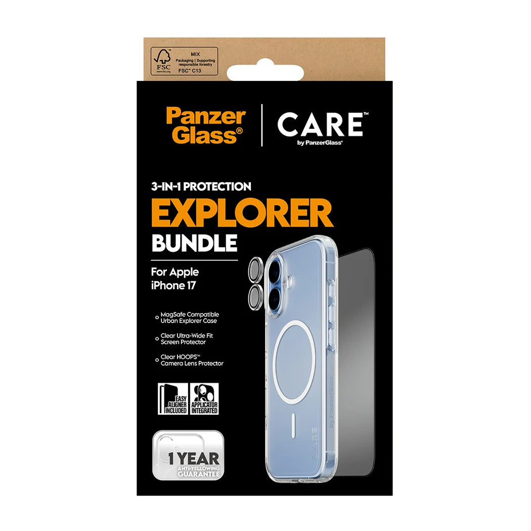 CARE by PanzerGlass 3-in-1 Flagship Explorer Bundle for iPhone 17 - Mac Shack