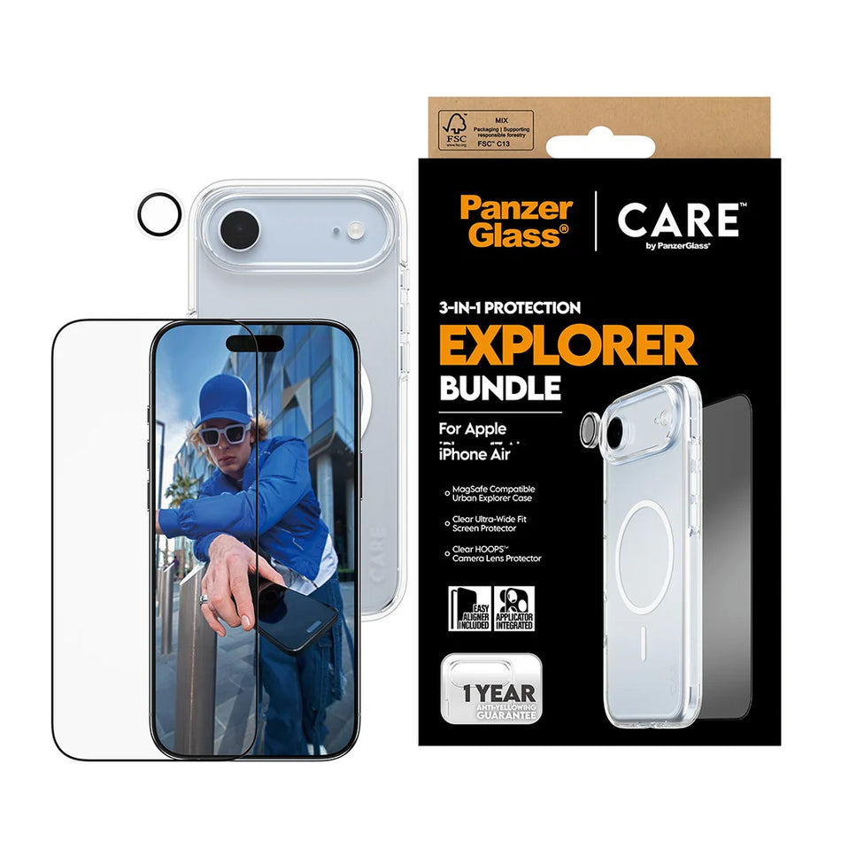 CARE by PanzerGlass® 3-in-1 Flagship Explorer Bundle for iPhone 17 Air