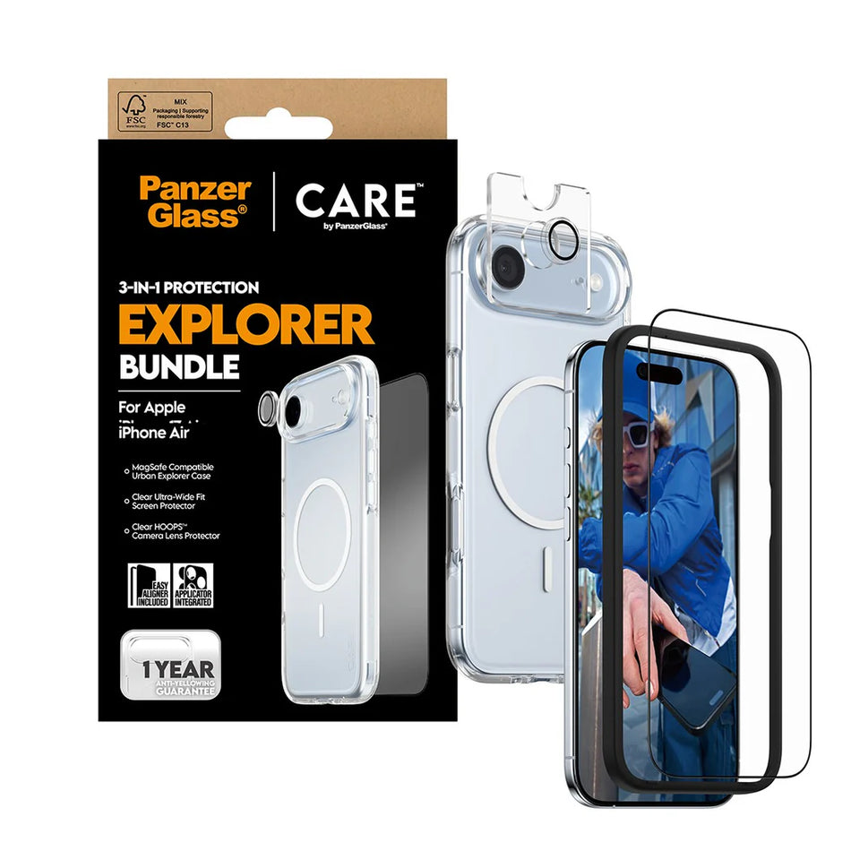 CARE by PanzerGlass® 3-in-1 Flagship Explorer Bundle for iPhone 17 Air