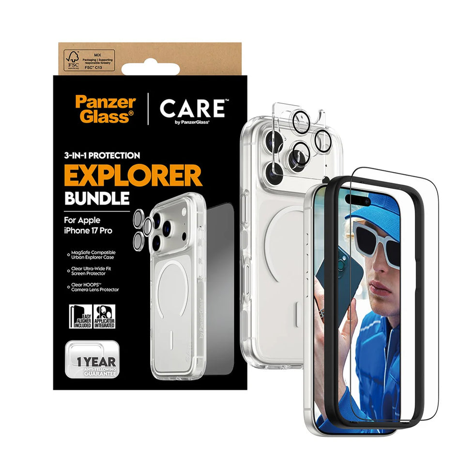 CARE by PanzerGlass® 3-in-1 Flagship Explorer Bundle for iPhone 17 Pro