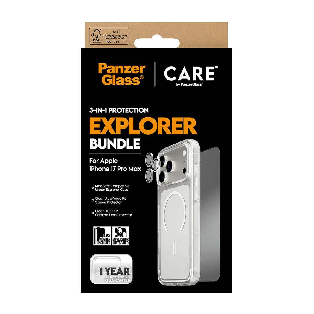 CARE by PanzerGlass® 3-in-1 Flagship Explorer Bundle for iPhone 17 Pro Max