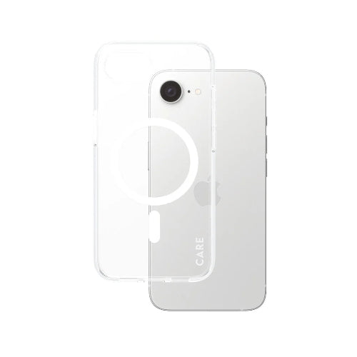 CARE by PanzerGlass® Flagship Case Transparent Urban Combat w. White MagSafe iPhone 16 e - Mac Shack
