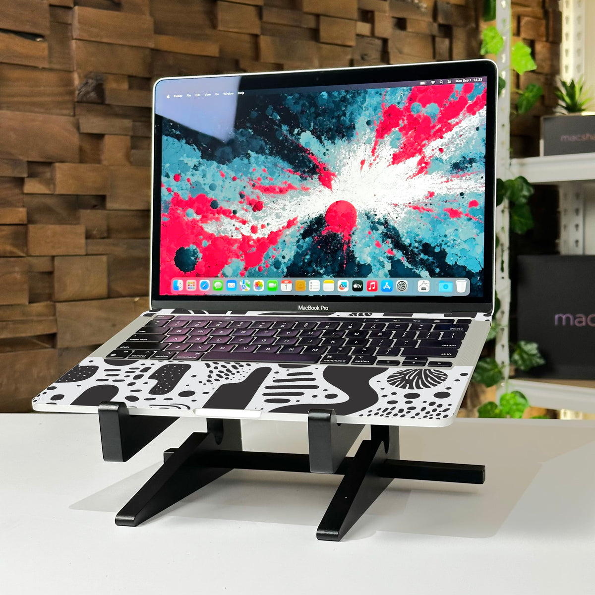 Monochrome Flow MacBook Skin