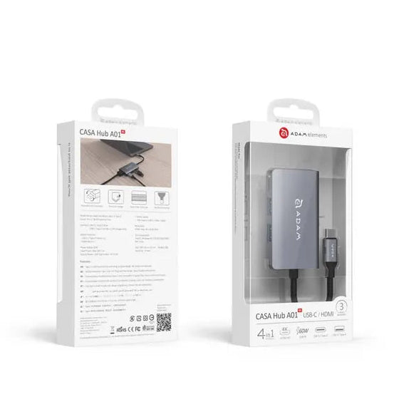 Adam Elements CASA HUB A01M - 4 Port USB-C HUB - Grey