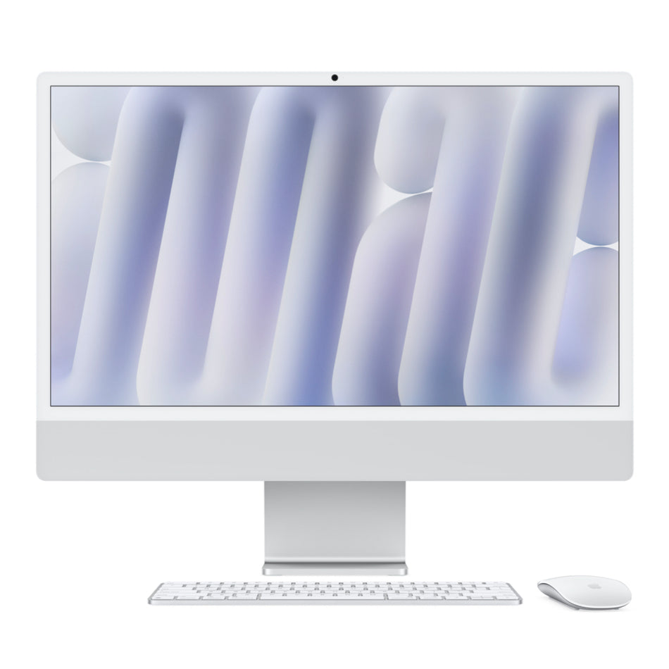 2024 Apple iMac 24-Inch M4 10-Core CPU, 10-Core GPU (4.5K Retina, 24GB Unified RAM, 512GB SSD, Silver) - New / 1 Year Apple Warranty