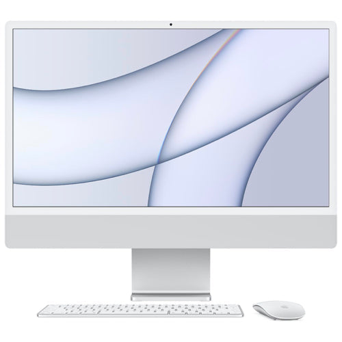 2021 Apple iMac 24-inch M1 8-Core CPU, 7-Core GPU (4.5K Retina, 8GB Unified RAM, 256GB, Silver) - Pre Owned / 3 Month Warranty