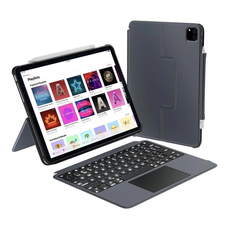 Macally 13-inch Folio Tablet Case with Keyboard Black