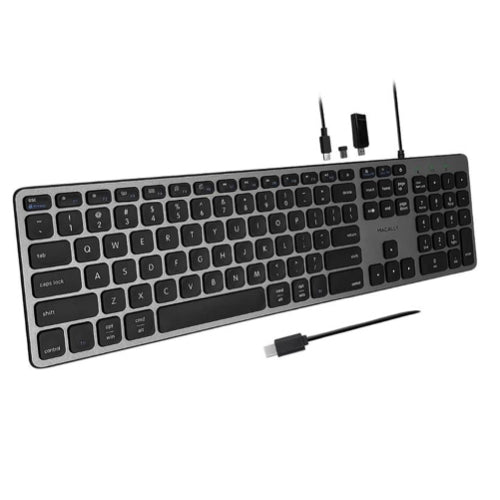 Macally Ultra Slim USB-C Keyboard (Gray) - New - Mac Shack