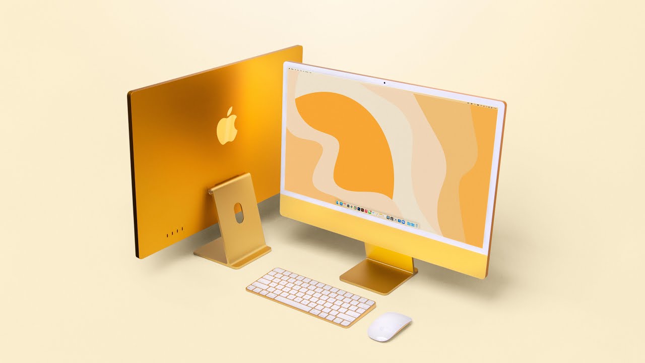 2021 Apple iMac 24-inch M1 8-Core CPU, 8-Core GPU (4.5K Retina, 8GB Unified RAM, 512GB, Yellow) - Pre Owned / 3 Month Warranty - Mac Shack