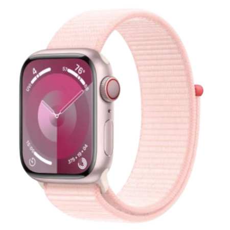 Apple Watch Series 9 (41mm, Pink Aluminium with Light Pink Sports Loop, GPS & Cellular) - Pre Owned / 3 Month Warranty - Mac Shack
