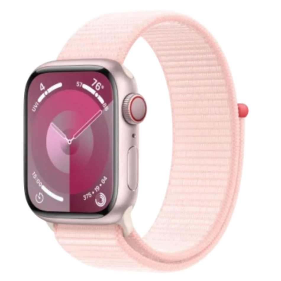 Apple Watch Series 9 (41mm, Pink Aluminium with Light Pink Sports Loop, GPS & Cellular) - Pre Owned / 3 Month Warranty - Mac Shack