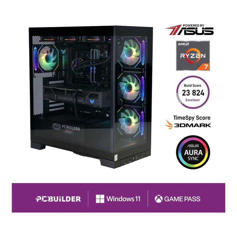 PCBuilder ARCHON Gaming Desktop PC AMD Ryzen 7 7800X3D 1TB SSD 32GB RAM GeForce RTX 5070 Ti Win 11 Home