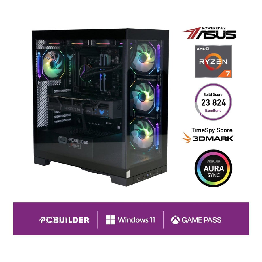 PCBuilder ARCHON Gaming Desktop PC AMD Ryzen 7 7800X3D 1TB SSD 32GB RAM GeForce RTX 5070 Ti Win 11 Home