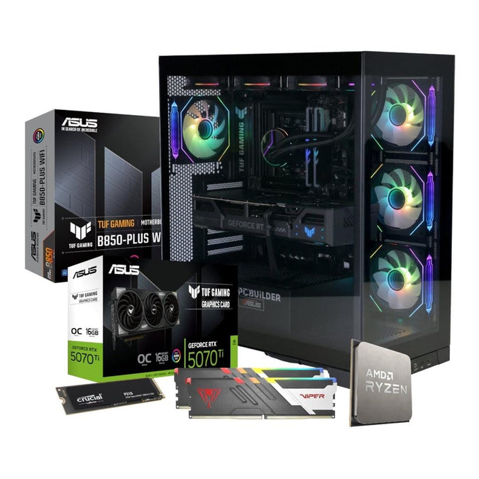PCBuilder ARCHON Gaming Desktop PC AMD Ryzen 7 7800X3D 1TB SSD 32GB RAM GeForce RTX 5070 Ti Win 11 Home
