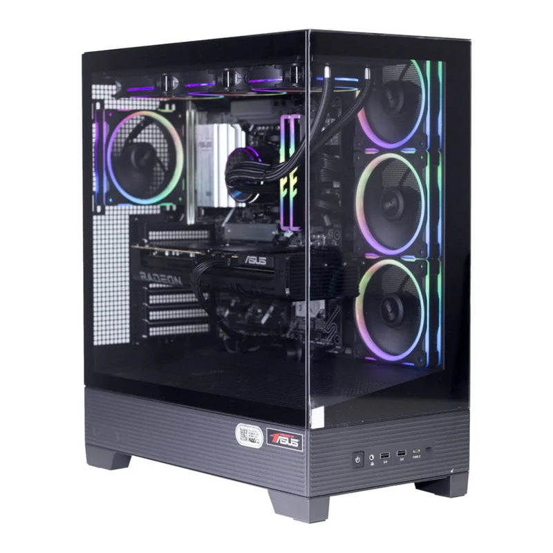 PCBuilder MAXIMUS Gaming Desktop PC - AMD Ryzen 7 7800X3D 1TB SSD 32GB RAM Radeon RX 9070 XT Win 11 Home