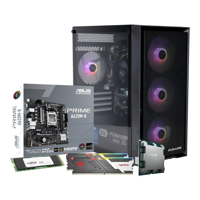 PCBuilder Warden Gaming Desktop AI PC AMD Ryzen 5 8600G 480GB SSD 32GB RAM - Mac Shack