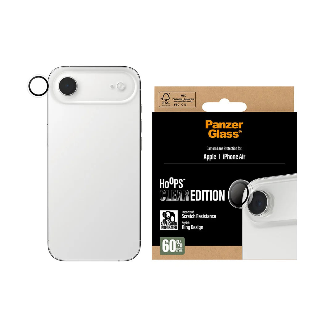 PanzerGlass Hoops Camera Lens Protector for iPhone 17 Air - Clear - Mac Shack