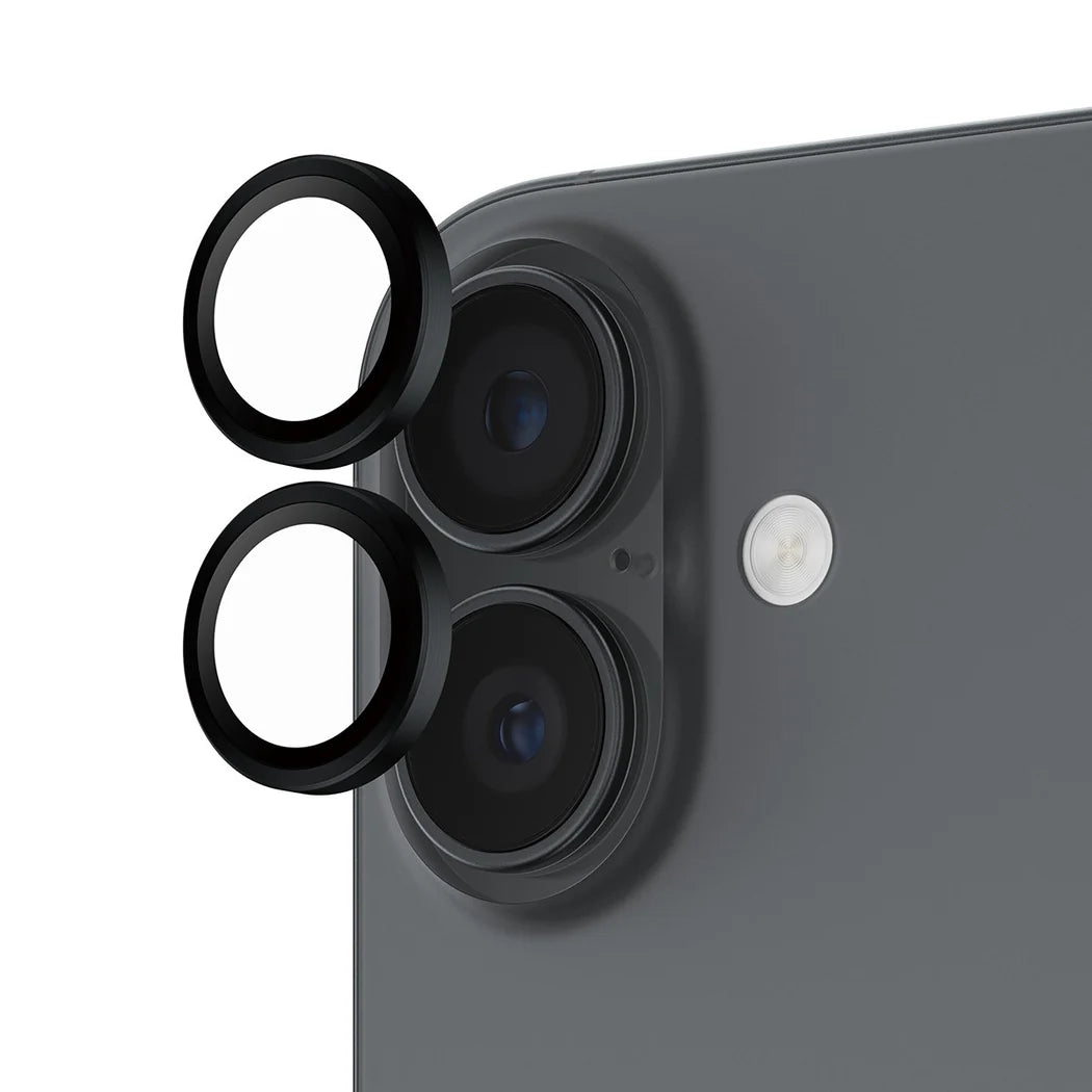 PanzerGlass™ Hoops Camera Lens Protector for iPhone 17 /16 /16 Plus - Black Metal