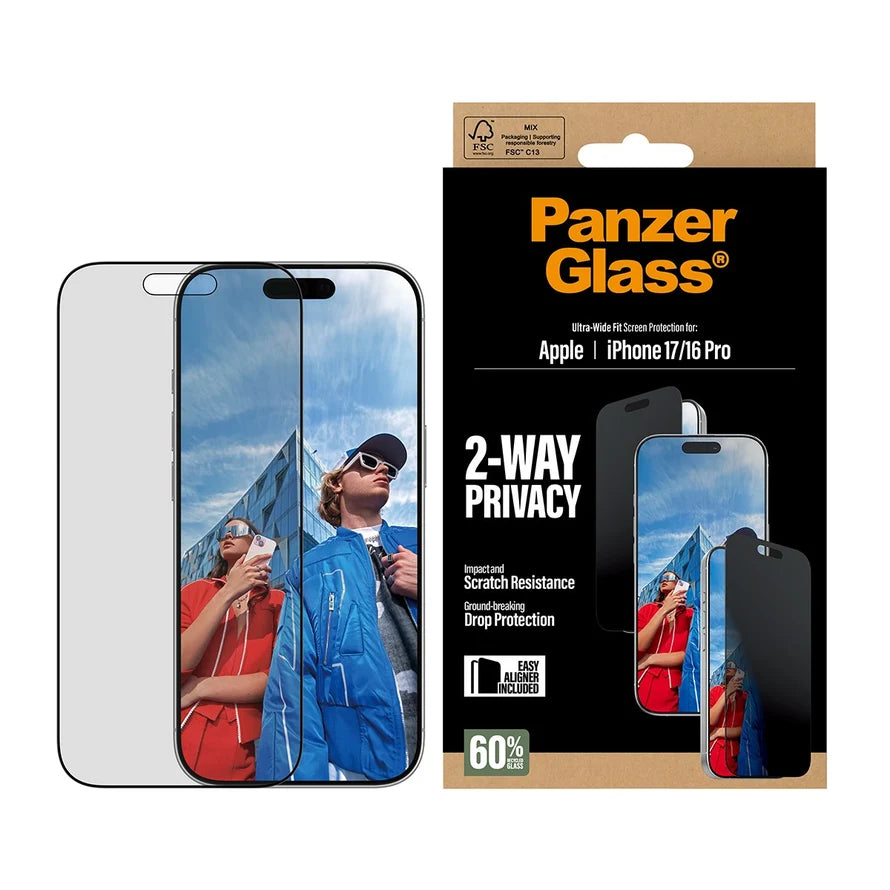 PanzerGlass® 2-Way Privacy Screen Protector – Ultra-Wide Fit with EasyAligner