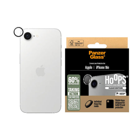 PanzerGlass™ Hoops Camera Lens Protector for iPhone 16e - Clear - Mac Shack