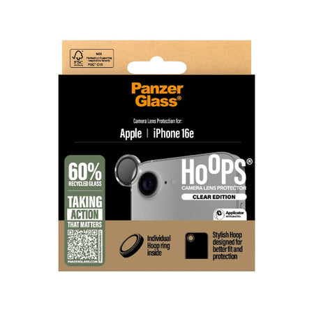 PanzerGlass™ Hoops Camera Lens Protector for iPhone 16e - Clear - Mac Shack
