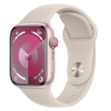 Apple Watch Series 9 (45mm, Pink Aluminium Case with Starlight Sports Band, GPS) - Pre Owned / 3 Month Warranty - Mac Shack