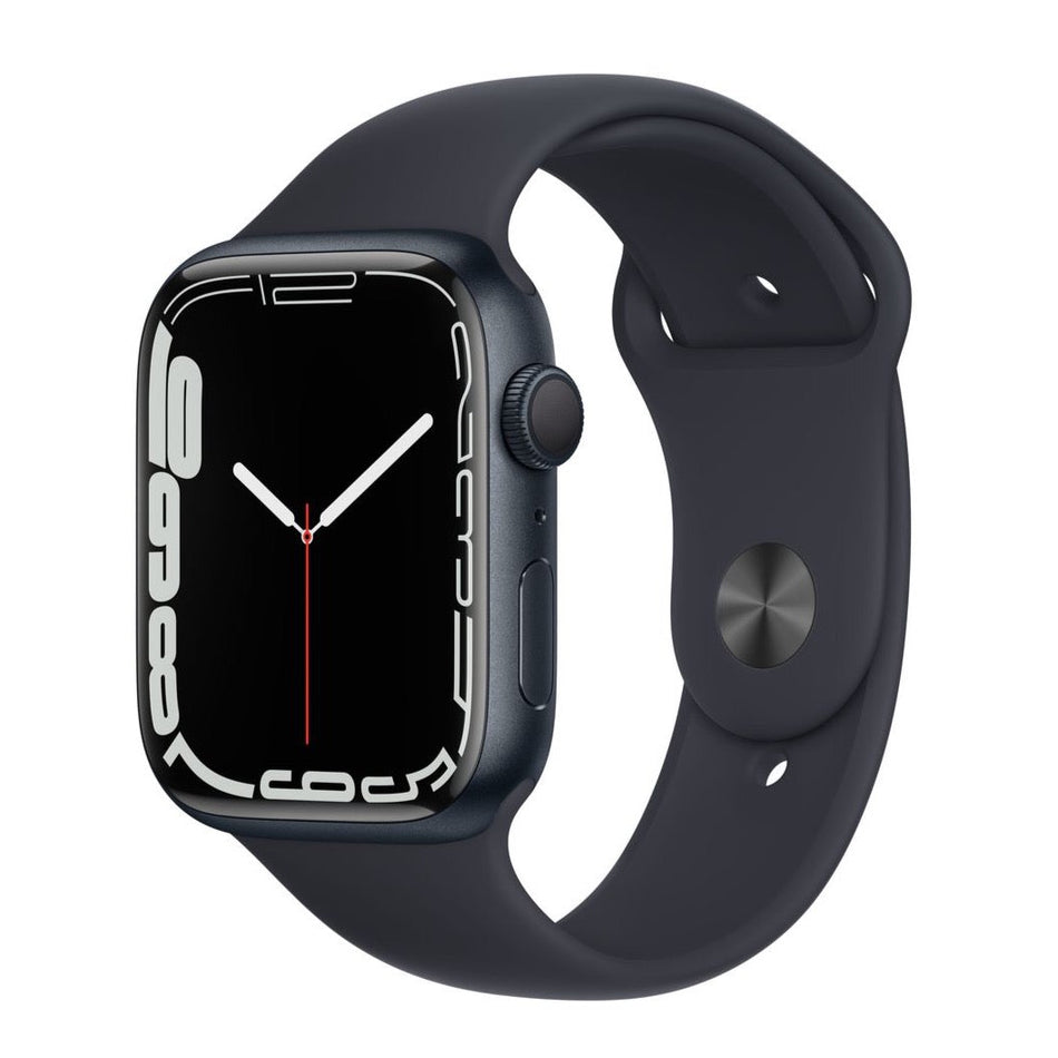 Apple Watch Series 7 (45mm, Midnight Aluminium with Midnight Sports Band, GPS + Cell) - Pre Owned / 3 Month Warranty - Mac Shack
