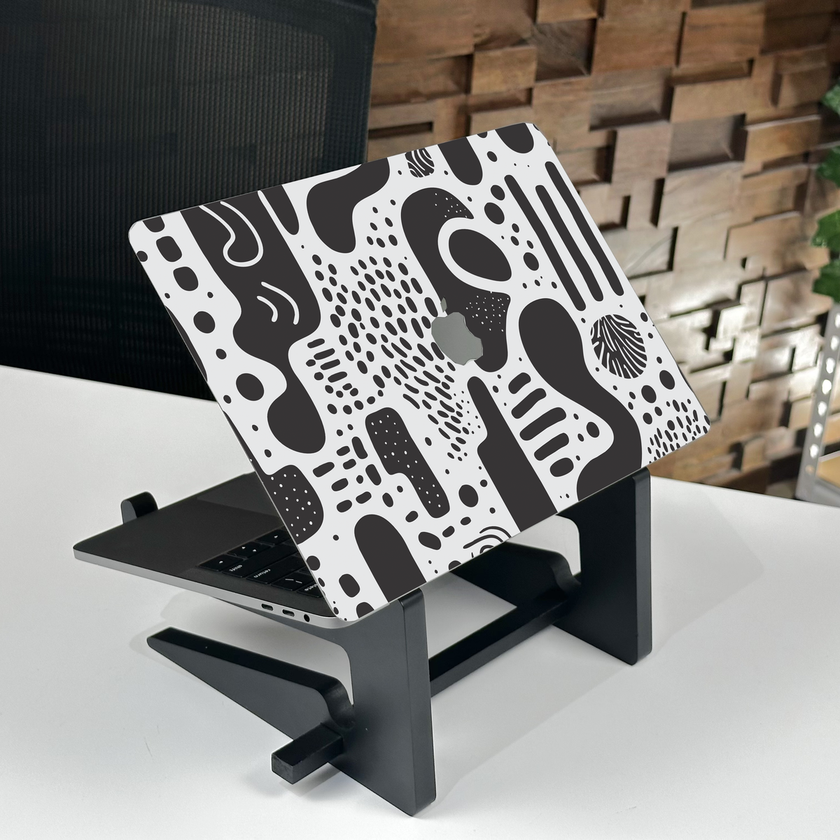 Monochrome Flow MacBook Skin
