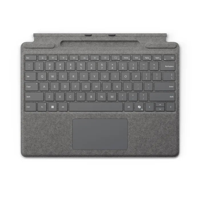 Microsoft Surface Pro Type Cover with Copilot Key and Pen Storage - Platinum