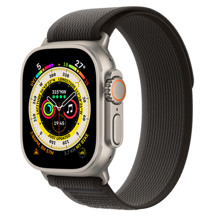 2022 Apple Watch Ultra (49mm, Titanium with Black/Grey Trail Loop, GPS & Cellular) - Pre Owned / 3 Month Warranty - Mac Shack