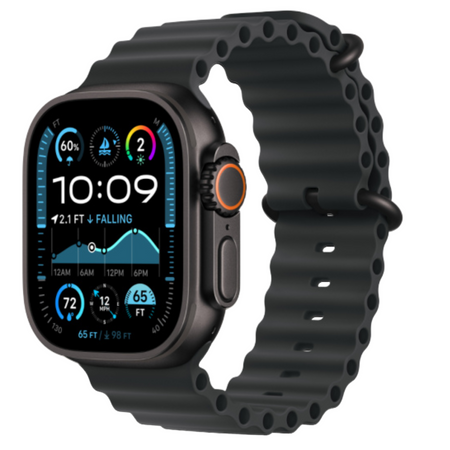 Apple Watch Ultra 2 (49mm, Black Titanium with Black Ocean Band, GPS & Cellular) - Pre Owned / Apple Limited Warranty - Mac Shack