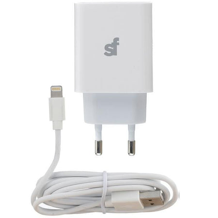 Superfly 38W Dual USB PD and QC Wall Charger with Lightning MFI Cable - Mac Shack