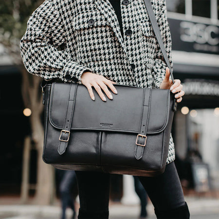 The Satchel by Burgundy Collective - Tan - Mac Shack