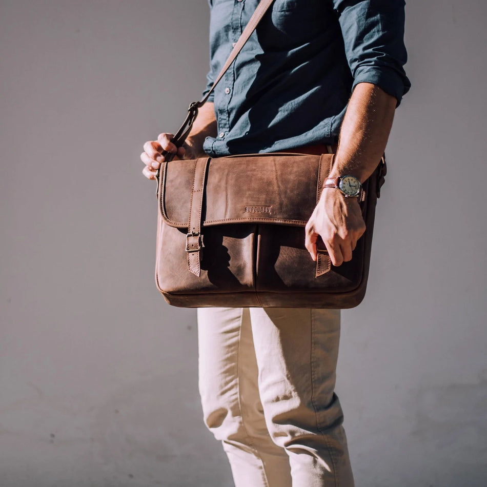 The Satchel by Burgundy Collective - Tan - Mac Shack