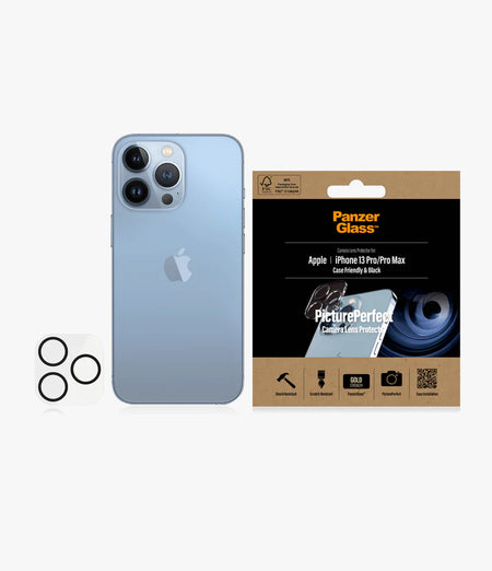 PanzerGlass™ Picture Perfect Camera Lens Protector Apple iPhone 13 Pro/13 Pro Max - Black - Mac Shack