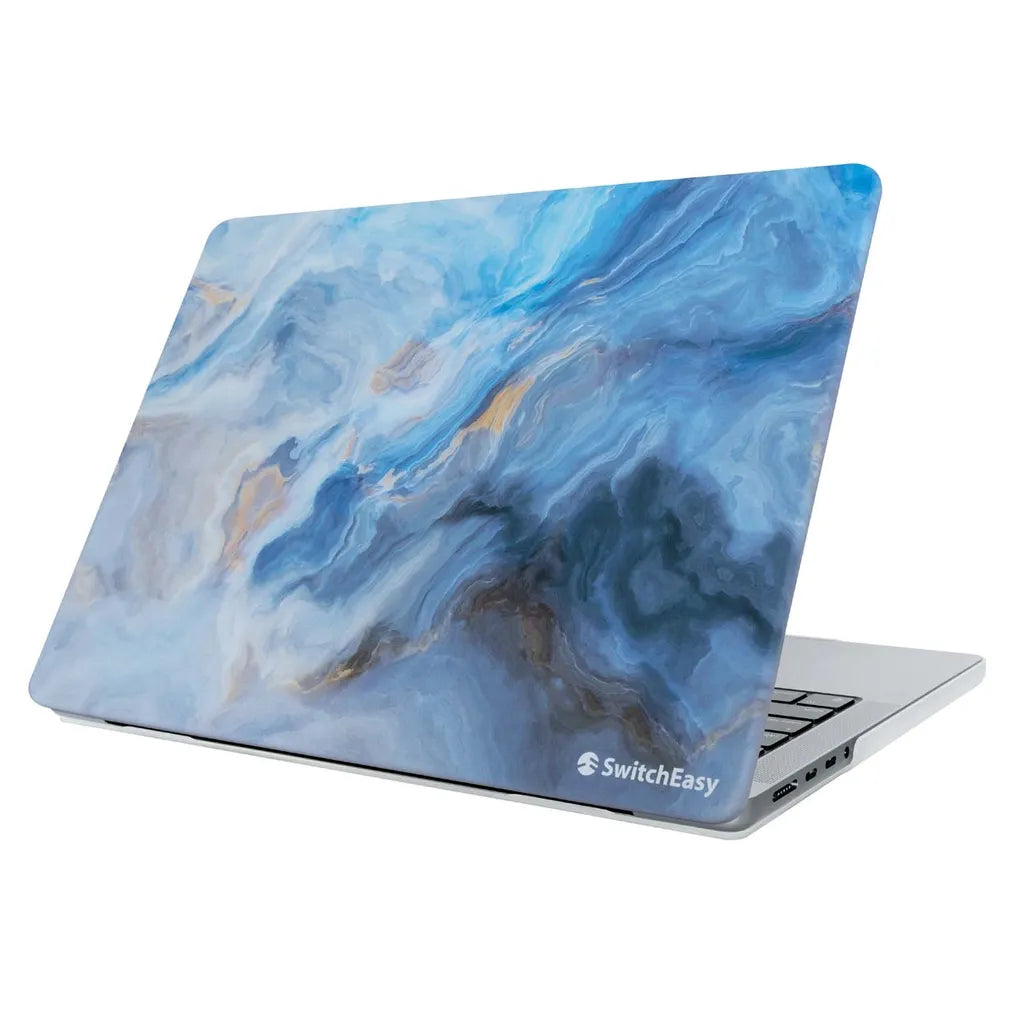 SwitchEasy Marble Hard Shell case for MacBook Pro 14" (2021) - Marine Blue - Mac Shack
