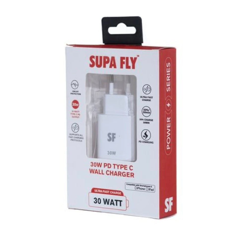 Supa Fly 30W PD USB-C Wall Charger - Mac Shack