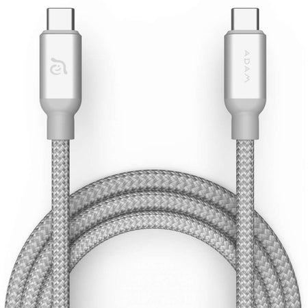 CASA C200 100W USB-C to USB-C Charge and Sync Cable (Silver) - Mac Shack